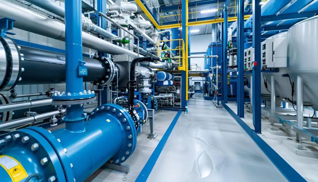 Réseau de tuyaux industriel d'une usine